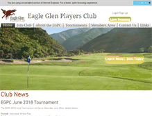 Tablet Screenshot of eagleglenplayersclub.com